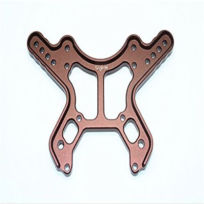 Aluminum Front Damper Plate For Arrma 1:8 KRATON 6S / OUTCAST 6S / NOTORIOUS 6S / TALION 6S / KRATON 6S V5 / NOTORIOUS 6S V5 / 1:7 FIRETEAM 6S Upgrades - 1Pc Set Brown