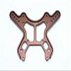 Aluminum Front Damper Plate For Arrma 1:8 KRATON 6S / OUTCAST 6S / NOTORIOUS 6S / TALION 6S / KRATON 6S V5 / NOTORIOUS 6S V5 / 1:7 FIRETEAM 6S Upgrades - 1Pc Set Brown view 1