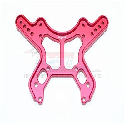 Aluminum Front Damper Plate For Arrma 1:8 KRATON 6S / OUTCAST 6S / NOTORIOUS 6S / TALION 6S / KRATON 6S V5 / NOTORIOUS 6S V5 / 1:7 FIRETEAM 6S Upgrades - 1Pc Set Red