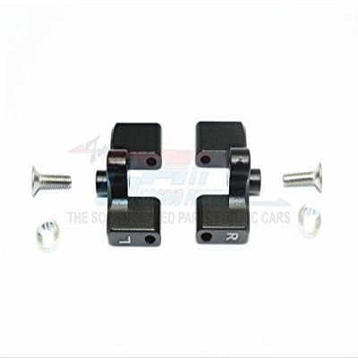 Team Magic E6 III HX Upgrade Parts Aluminum Rear Wing Mount - 1Pr Set Black