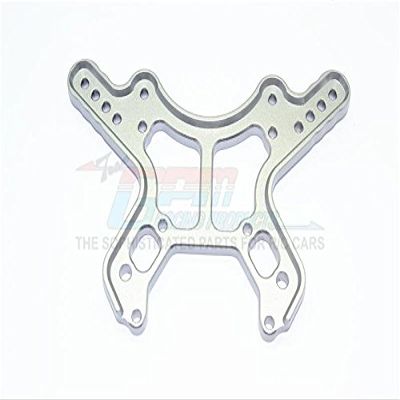 Aluminum Front Damper Plate For Arrma 1:8 KRATON 6S / OUTCAST 6S / NOTORIOUS 6S / TALION 6S / KRATON 6S V5 / NOTORIOUS 6S V5 / 1:7 FIRETEAM 6S Upgrades - 1Pc Set Gray Silver