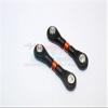 Aluminium 3mm Clockwise And Anticlockwise Turnbuckles With 12.5mm Long Plastic Ends & 5.8X3X6mm Balls (Total Length 39mm-42mm, From Hole To Hole 30mm-33mm) - 1Pr Orange view 1