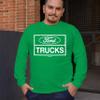 Distressed Ford Trucks Long Sleeve T-Shirt F150 American Pick Up Tee Green 3X-Large view 3