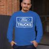 Distressed Ford Trucks Long Sleeve T-Shirt F150 American Pick Up Tee Royal Blue Small view 3
