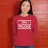 Distressed Ford Trucks Women's Long Sleeve T-Shirt F150 Red Large view 3