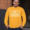 Distressed Ford Trucks Long Sleeve T-Shirt F150 American Pick Up Tee Yellow Medium view 3
