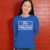Distressed Ford Trucks Women's Long Sleeve T-Shirt F150 Royal Blue 3X-Large view 3