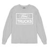 Distressed Ford Trucks Long Sleeve T-Shirt F150 American Pick Up Tee Grey Small view 1