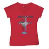 Ford Mustang Classic Women's V-Neck T-Shirt GT Cobra Boss 302 Mach 1 Red XX-Large view 1