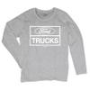 Distressed Ford Trucks Women's Long Sleeve T-Shirt F150 Grey Small view 1