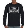 Distressed Ford Trucks Long Sleeve T-Shirt F150 American Pick Up Tee Black Medium view 2