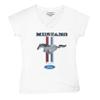 Ford Mustang Classic Women's V-Neck T-Shirt GT Cobra Boss 302 Mach 1 White X-Large view 1