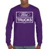 Distressed Ford Trucks Long Sleeve T-Shirt F150 American Pick Up Tee Purple Medium view 2