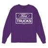 Distressed Ford Trucks Long Sleeve T-Shirt F150 American Pick Up Tee Purple 3X-Large view 1