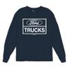 Distressed Ford Trucks Long Sleeve T-Shirt F150 American Pick Up Tee Navy Blue XX-Large view 1