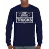 Distressed Ford Trucks Long Sleeve T-Shirt F150 American Pick Up Tee Navy Blue XX-Large view 2