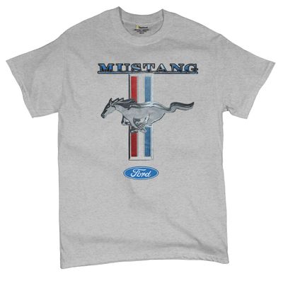 Ford Mustang Classic T-Shirt GT Cobra Boss 302 Mach 1 Cotton Tee Sport Gray XX-Large