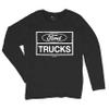 Distressed Ford Trucks Women's Long Sleeve T-Shirt F150 Black Large view 1