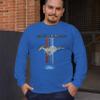 Ford Mustang Classic Long Sleeve T-Shirt GT Cobra Boss 302 Mach 1 Tee Royal Blue Medium view 3