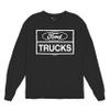 Distressed Ford Trucks Long Sleeve T-Shirt F150 American Pick Up Tee Black Small view 1