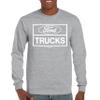 Distressed Ford Trucks Long Sleeve T-Shirt F150 American Pick Up Tee Grey Large view 2