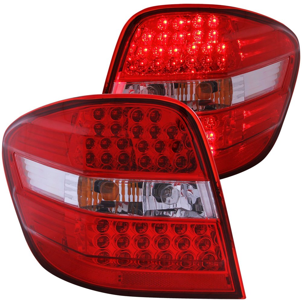 HEADLIGHTSDEPOT LED Tail Light Compatible with Mercedes-Benz ML CLASS ML350 ML500 ML63 AMG 2006-2009 Includes Left Driver and Right Passenger Side Tail Lights with Red and Clear Lens
