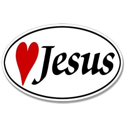 Magnet Oval Heart Jesus Magnetic Sticker (Christian Love Bible)