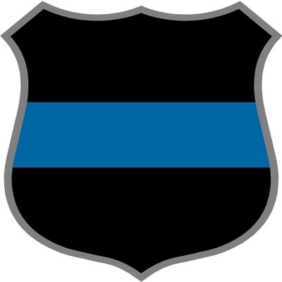 Magnet 4" Police Shield Thin Blue Line Decal Police Officer Sheriff Dept Vinyl Magnetic Sticker