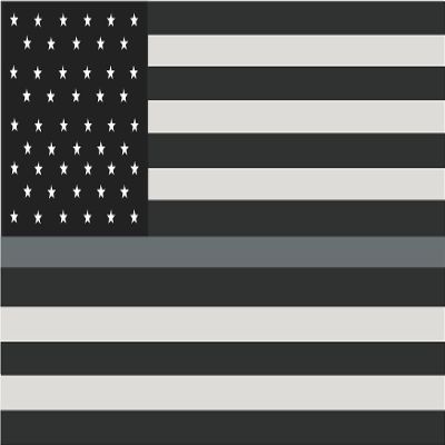 Magnet 1-8" Thin Silver Line American Subdued Flag Decal Corrections Guard Magnetic Sticker R