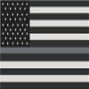 Magnet 1-8" Thin Silver Line American Subdued Flag Decal Corrections Guard Magnetic Sticker R view 1