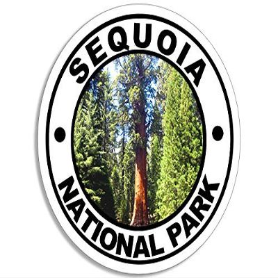 Magnet Round Sequoia National Park Magnetic Sticker (Decal rv Hike Hiking)