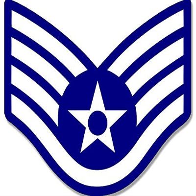 LPF USA Magnet Air Force Rank Staff Sergeant Chevron Shaped Magnetic Sticker