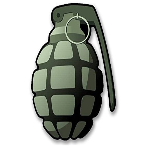 Magnet Green Hand Grenade Shaped Magnetic Sticker (Military Army Decal)