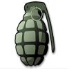 Magnet Green Hand Grenade Shaped Magnetic Sticker (Military Army Decal) view 1