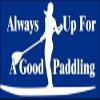 Magnet Blue Always Up for A Good Paddling Magnetic Sticker (sup Sexy Stand up Girl Paddle Decal) view 1