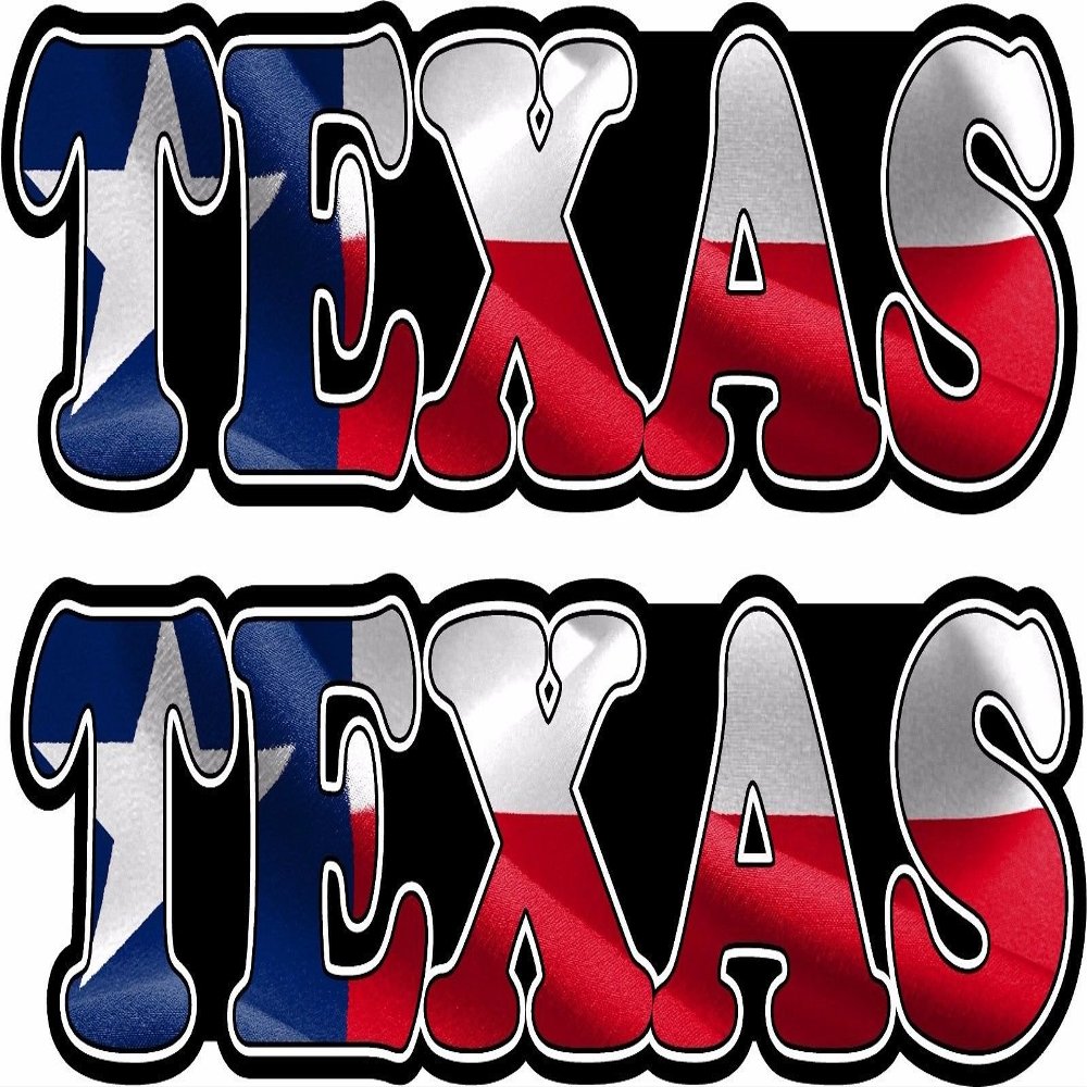 Magnet 2-3" Texas Text Decal Set Flag Texan Lone Star TX Longhorn Window Magnetic Sticker