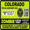 Magnet Colorado Zombie Hunting Permit Magnetic Sticker Die Cut Decal Outbreak Response Team view 1