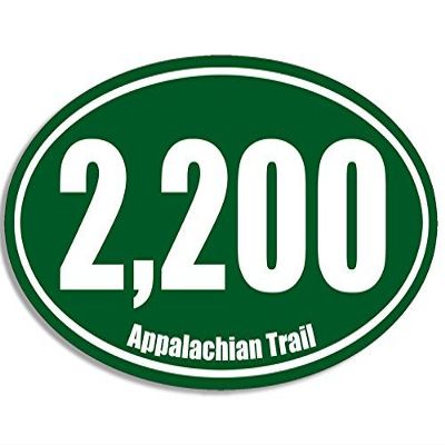 Magnet Oval 2,200 Appalachian Trail Miles Magnetic Sticker (Hiking Hike 2200)