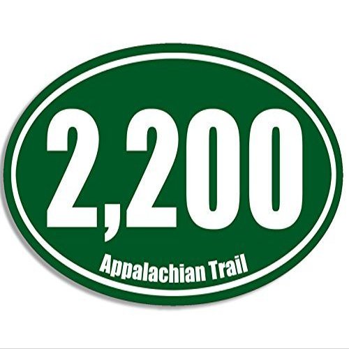 Magnet Oval 2,200 Appalachian Trail Miles Magnetic Sticker (Hiking Hike 2200)