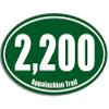 Magnet Oval 2,200 Appalachian Trail Miles Magnetic Sticker (Hiking Hike 2200) view 1