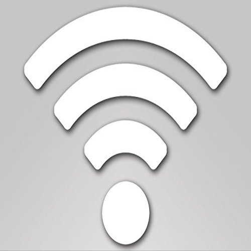 Magnet White Vinyl WiFi Bars Logo Window Magnetic Sticker (Business Wireless Decal)
