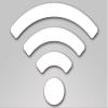 Magnet White Vinyl WiFi Bars Logo Window Magnetic Sticker (Business Wireless Decal) view 1