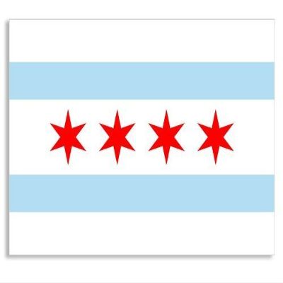 Magnet Chicago Illinois City Flag Magnetic Sticker