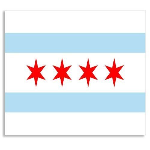 Magnet Chicago Illinois City Flag Magnetic Sticker