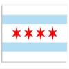 Magnet Chicago Illinois City Flag Magnetic Sticker view 1