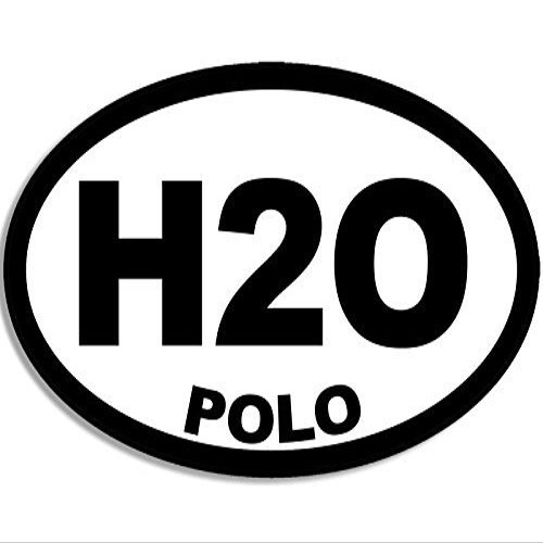 Magnet BW Oval H2O Polo Magnetic Sticker (Water Polo h20 Decal)