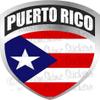 Magnet Puerto Rico Rican PR Flag Shield Decal Badge Car Motorcycle Decal Magnetic Sticker V view 1