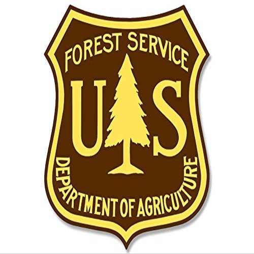 Magnet Brown & Yellow US Forest Service Shield Shaped Magnetic Sticker (Forestry Logo Decal)