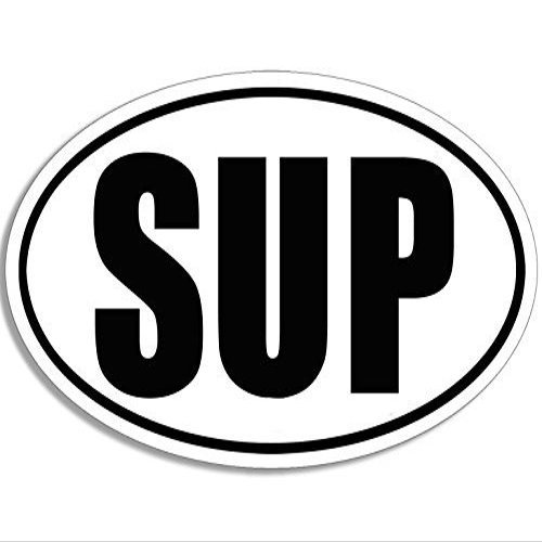 Magnet White Oval SUP Magnetic Sticker (Stand up Boarding Board Decal)