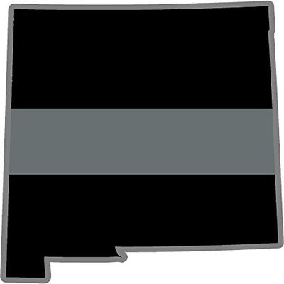 Magnet 4" New Mexico NM State Thin Silver Line Corrections Officer Guard Decal Magnetic Sticker